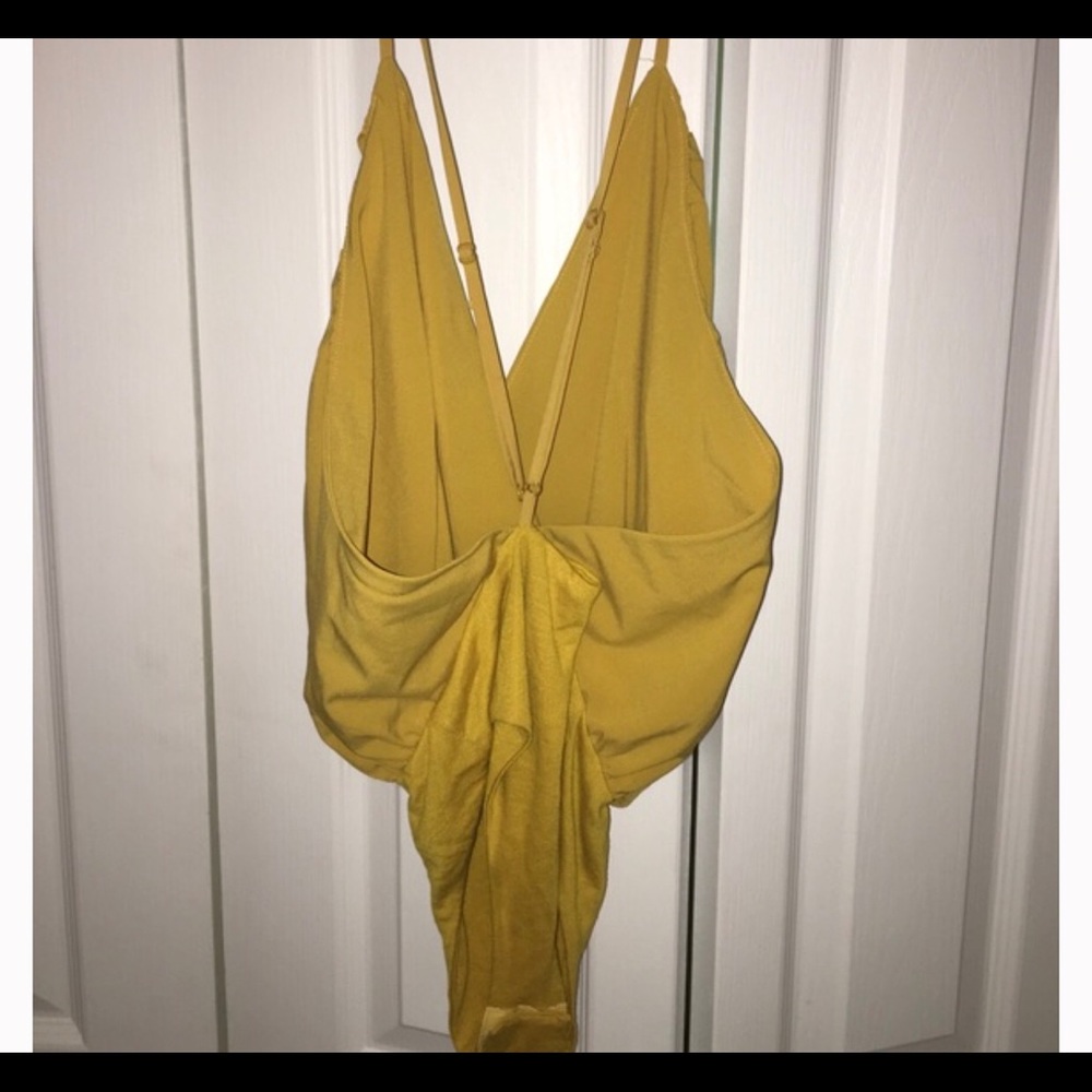 Yellow mustard bodysuit